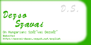 dezso szavai business card